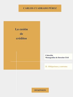 cover image of La cesión de créditos
